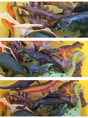 Dinosaur plastic toys used