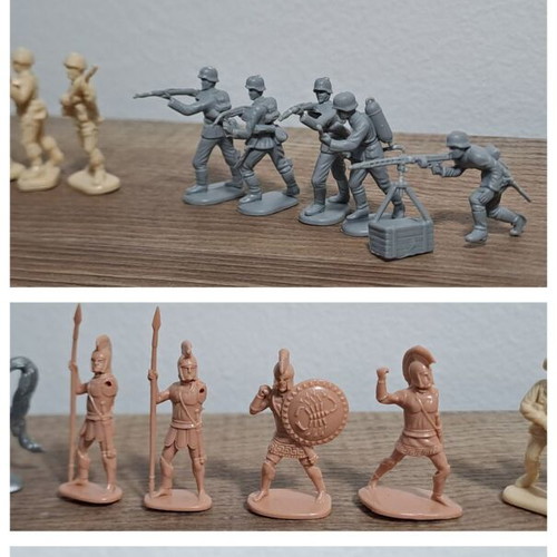 Pack of over 100 used plastic army men figures