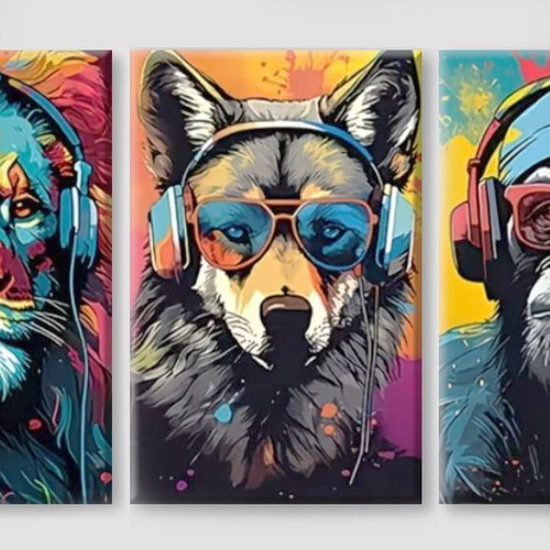 Trilogy Canvas Print 55x35cm New
