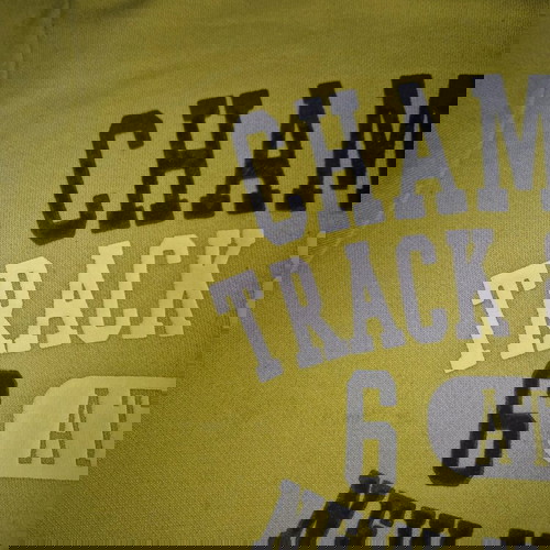 Champion yellow sweatshirt used for 9-10 years with blue print