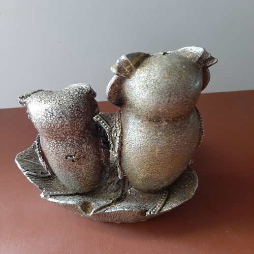 Vintage ashtray with owl decorations like new