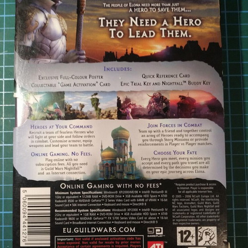 Guildwars Nightfall PC game like new