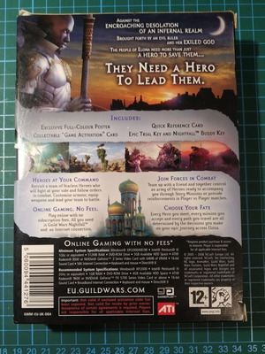 Guildwars Nightfall PC game like new