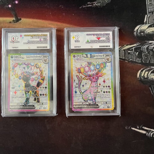Espeon and Umbreon Black Star Promo Prismatic Evolutions Cards new
