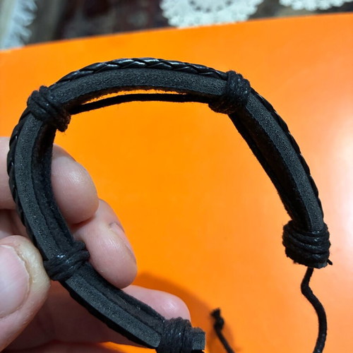 Leather bracelet new black