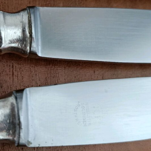 Nissiotis Solingen set of 6 silver-plated knives, stamp 90