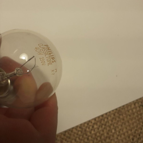 Vintage Phillips and Geyer incandescent bulbs used, set of 6