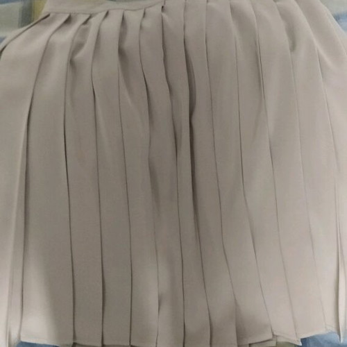 Pleated evening skirt like new, beige, size 46