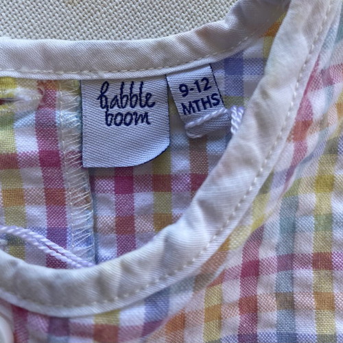 Baby dress set like new, colorful and patterned, sizes 9-24 months