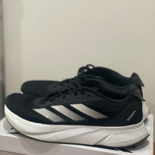 Adidas athletic shoes size 44, black and white