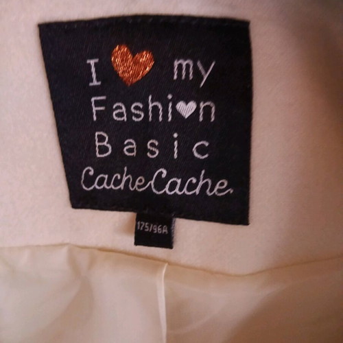 White pea coat like new, hip length