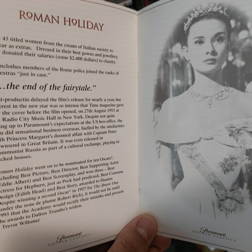 Roman Holiday DVD with Greek subtitles, Audrey Hepburn, Gregory Peck