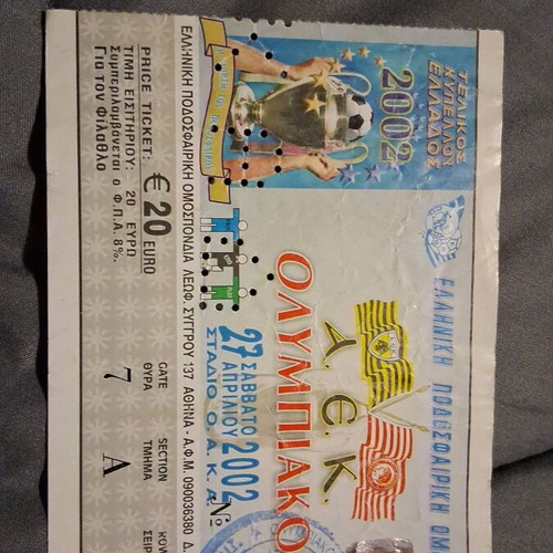 Old sports tickets used