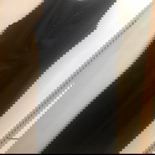 Γυναικείο φόρεμα κλασικό πενσιλ μαύρο από ελαστική καμπαρντίνα σαν καινούργιο