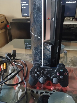 PlayStation 3 κονσόλα μεταχειρισμένη με σπασμένα παιχνίδια, κοντρόλερ και καλώδια