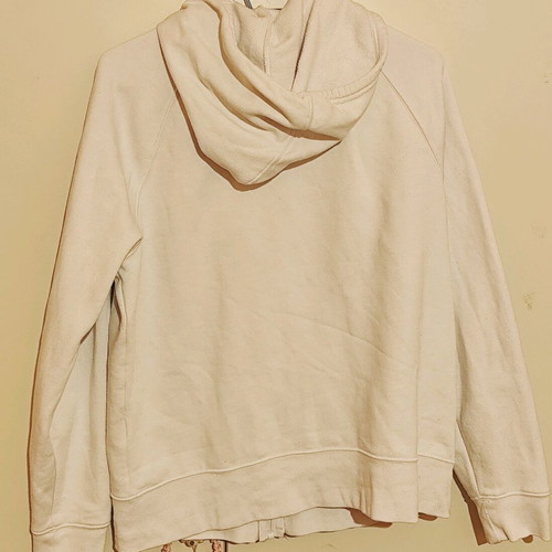 GAP jacket like new, white with red-navy blue logo and hood, size L