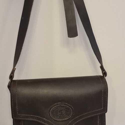 Leather crossbody bag small used, brown