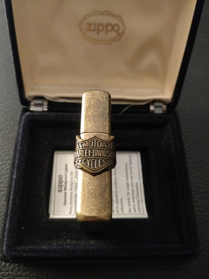 Zippo Harley Davidson Antique Brass By Barrett Smythe 1996 καινούργιο