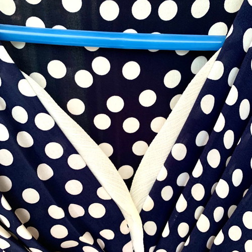 Cocktail dress Rinascimento wrap style with polka dots like new
