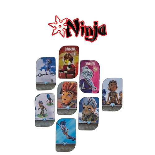 Ninja metal cards, set of 8 with magnet