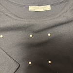 Zara blouse with pearls like new, size M, black