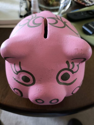 Piggy bank used, dimensions about 12x12