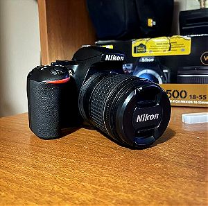 Nikon DSLR Φωτογραφική Μηχανή D3500 Crop Frame Kit (AF-P DX 18-55mm F3.5-5.6G VR) Black