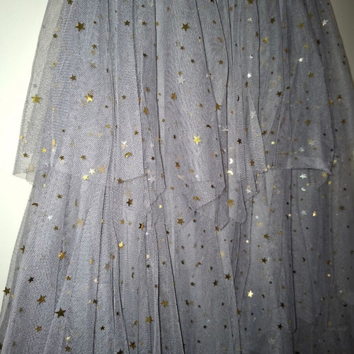 Grey tutu skirt Medium like new with gold details