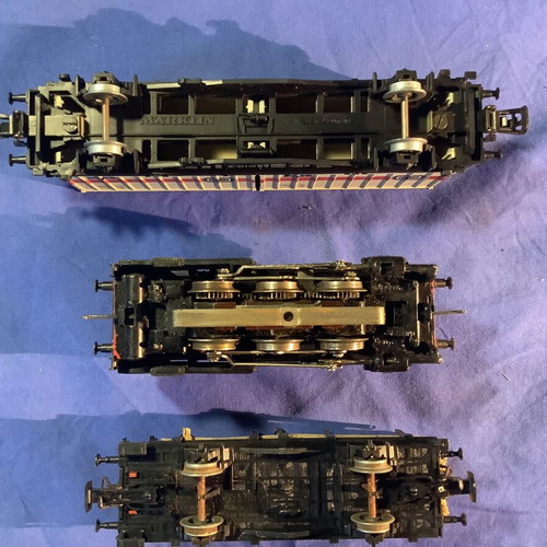Marklin set steam locomotive, wagons and rails used