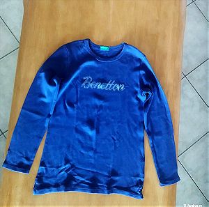 7-8 ετών Benetton 130cm μπλε μπλούζα για κορίτσι