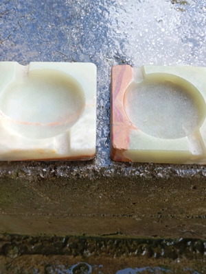 Σετ 2 vintage τασάκια από πέτρα σαν καινούργιο