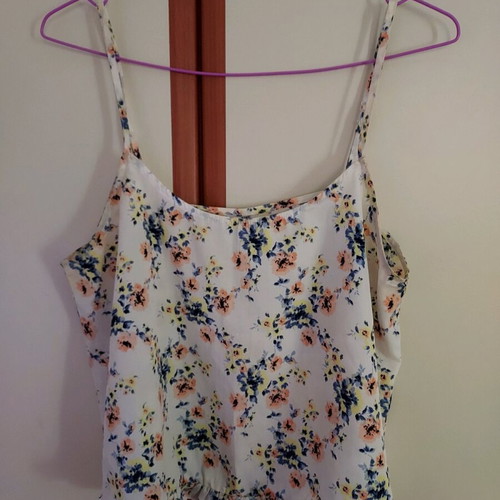 Summer blouse new, fabric with straps and ruffles