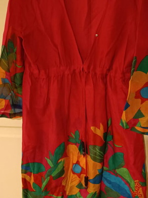 Diane Von Furstenberg Soleil And Swim Dress Beach Cover Up Size L Like New Pink Cotton Silk