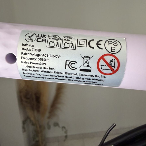 Hair iron ZC889 pink for curls like new