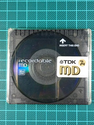 Minidisc TDK MD74 used audio recording disc