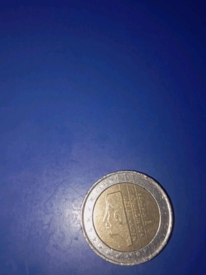 Collectible 2 euro coin Netherlands 2001 with strong mint errors new