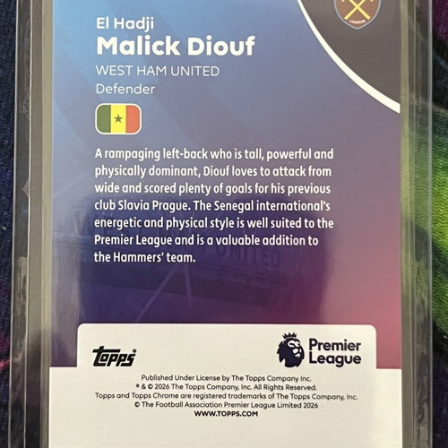 El Hadji Malick Diouf Yellow RayWave Rookie Card 40/275 new