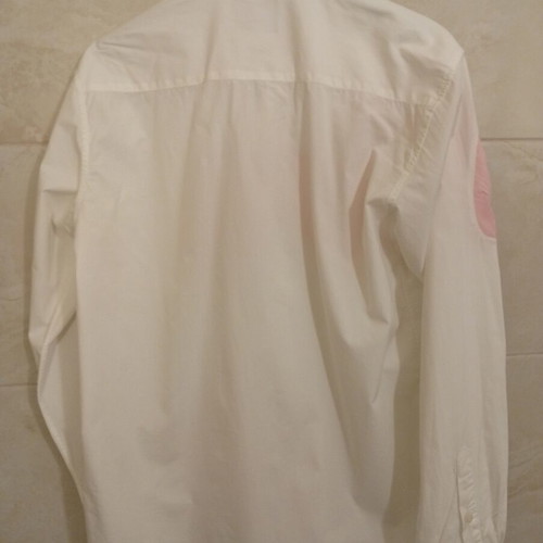 Evisu white shirt with pink logo made in Japan like new, size L