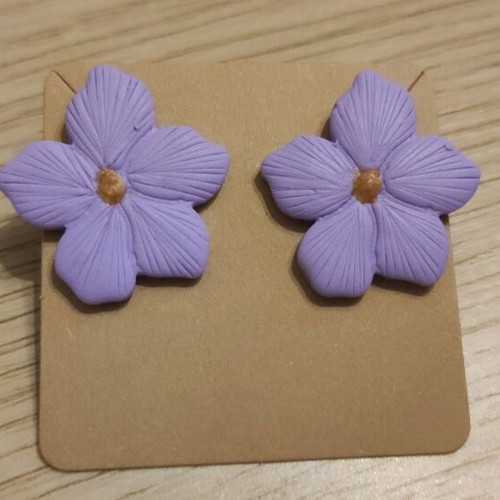 Polymer Clay Earrings New Lilac Color