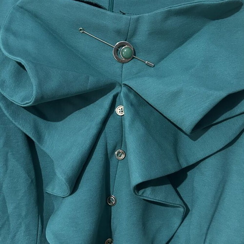 Italian Sportstaff Dress size S like new, green midi evening