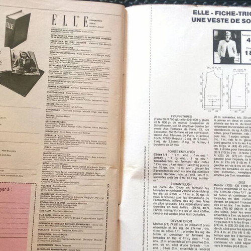 Vintage Elle and Jours de France magazines from 1979