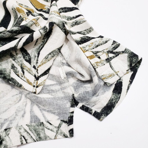 Zara men's short sleeve shirt palm leaf print like new, size S-M