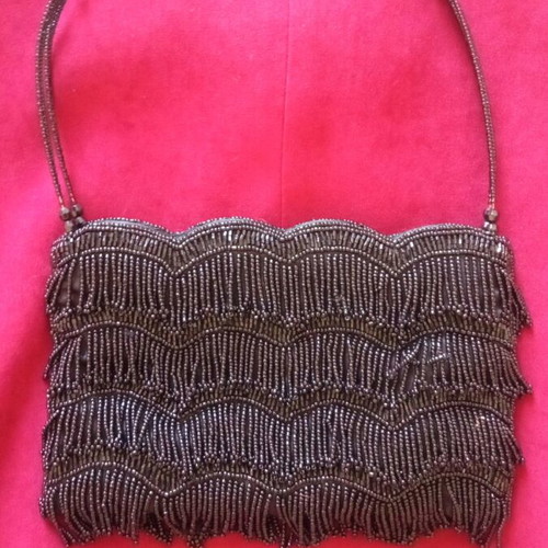Black evening beaded bag like new