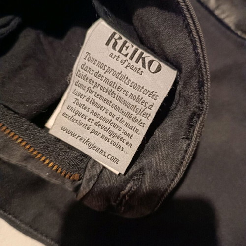 Reiko pants used, black, five-pocket, elastic, size 25