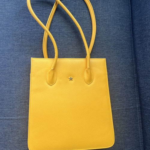 Shoulder bag yellow, like new, synthetic leather