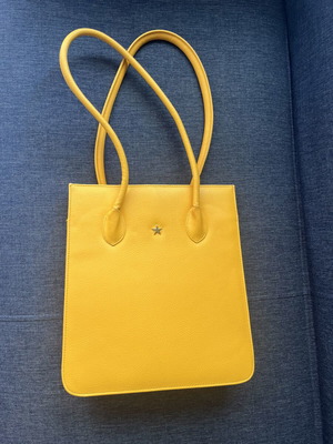 Shoulder bag yellow, like new, synthetic leather