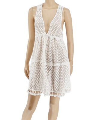 Tunic dress white one size Ble Resort Collection new
