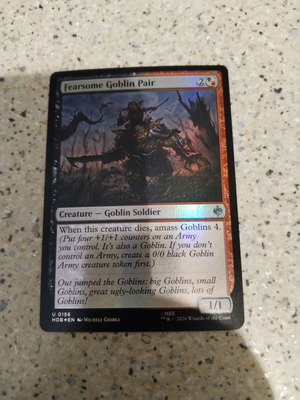 Magic the Gathering Fearsome Goblin Pair foil κάρτα καινούργια