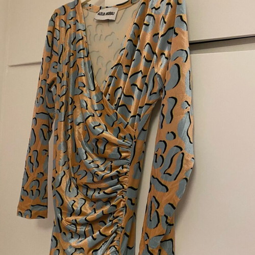 Klelia Andrali dress XL like new, beige and turquoise