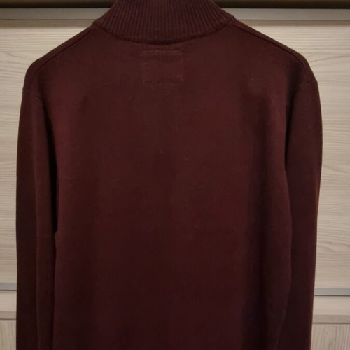 Frankie Denim knitted long-sleeve sweater, burgundy, size L